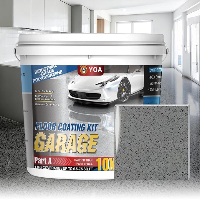 YOA Epoxy Colored Sand Self Leveling Floor Paint | Two-Part Resin Kit, Low VOC by YOA