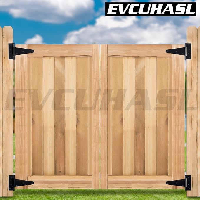 10 Inch T-Strap Gate Hinges, Shed Barn Door Hinges Heavy Duty, Yard Gate - Image 6