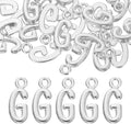 uxcell Letter Charm, Alloy Letter Initial Alphabet Charm for DIY Crafts Jewelry Making Bracelet Earrings Necklace