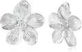 18K Gold Plated Large Chunky Flower Statement Earrings for Women by SNGIA, Summer Beach Floral Handmade Drop Jewelry, Maximalist Wedding Date Birthday Gift, Bold Exaggerated Textured Dangle Trendy Ribbed Jewelry, 18K Gold Plated Chandelier Fashion Acce...