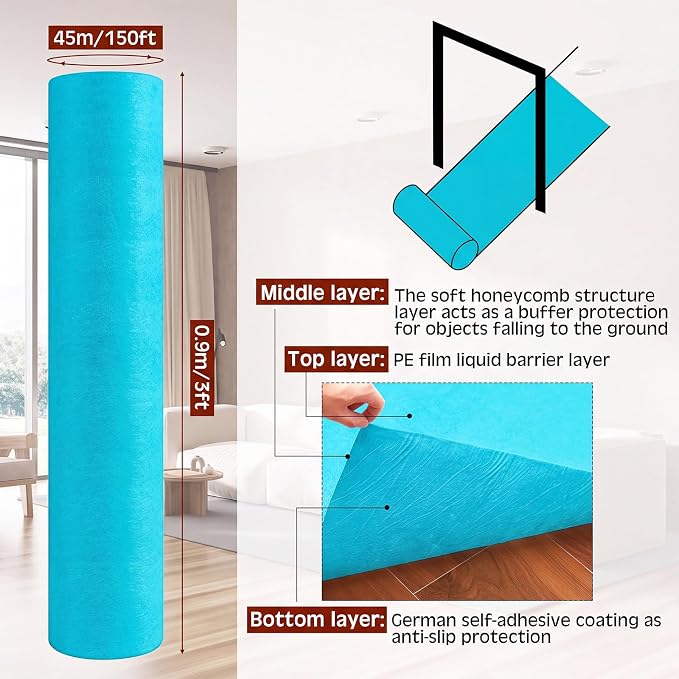 WaterproofAnti-Slip Self-Adhesive Carpet，Floor Protection, 147 Feet - Image 2