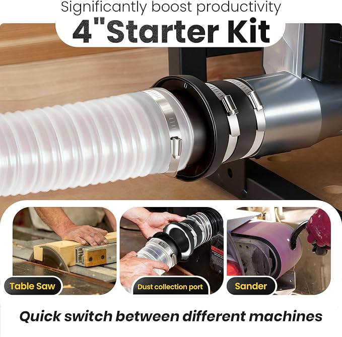 4" Magnetic Dust Collection Fittings, 8 high-Strength Magnets, One-to-Many - Image 3