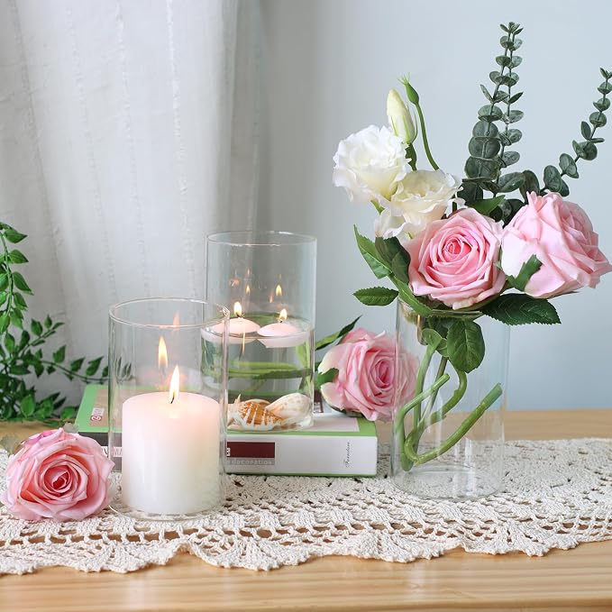 12Pcs Glass Cylinder vases for Centerpieces, 6 Inches Clear Bud Vases for - Image 6
