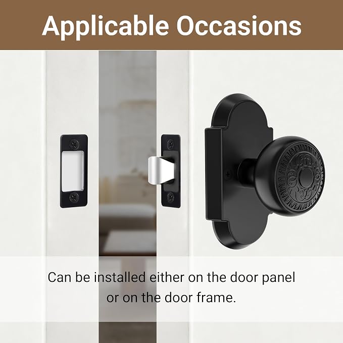 Large Hole Deadbolt Restorer Strike Plates, Satin Nickel Latch Strike Plate | - Image 7