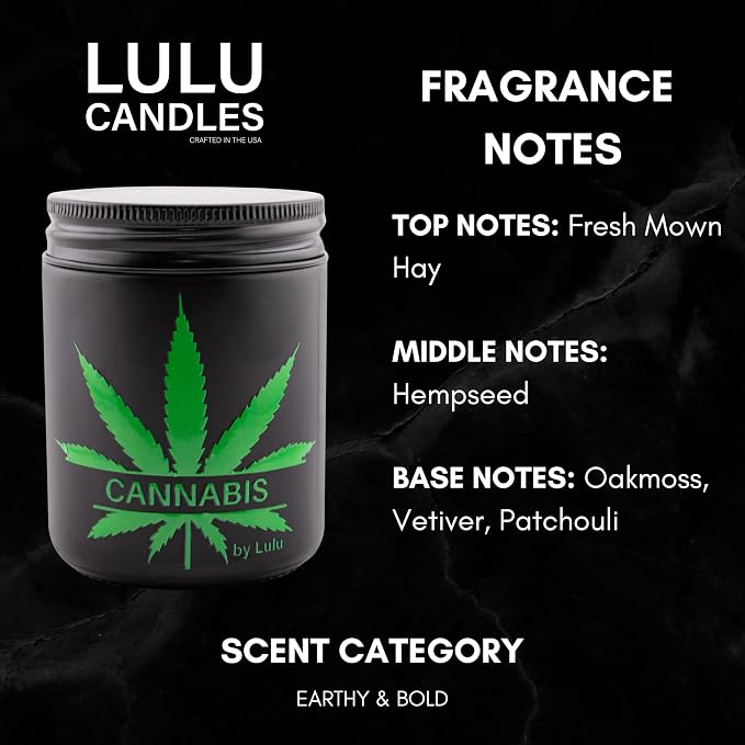 Lulu Candles Cannabis Scented Soy Jar Candle, 8 Oz. Mason Jar | Luxury - Image 3