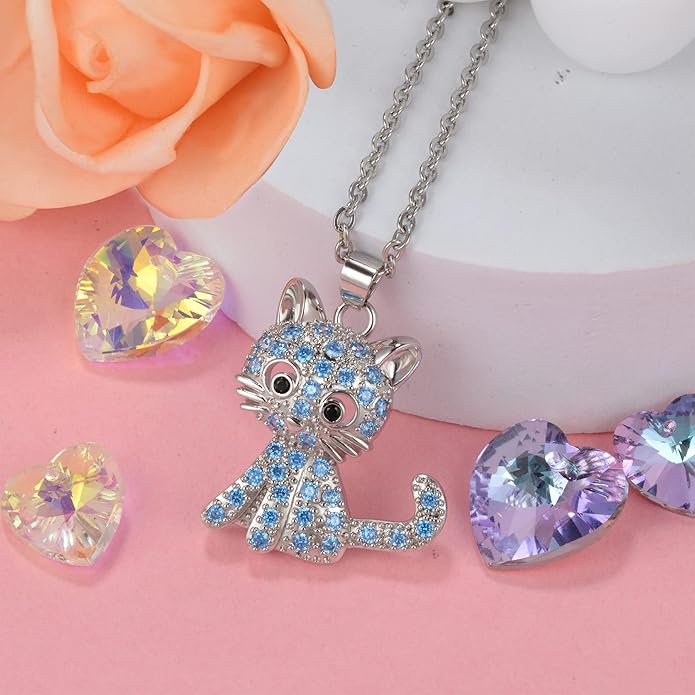 Couple Heart Or Cat BFF Best Friend for Girls Puzzle Friendship Pendant Necklaces,316L Stainless Steel