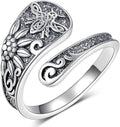 Thumb Rings for Women 925 Sterling Silver Adjustable Spoon Ring Vintage Thumb Jewelry Gifts for Women