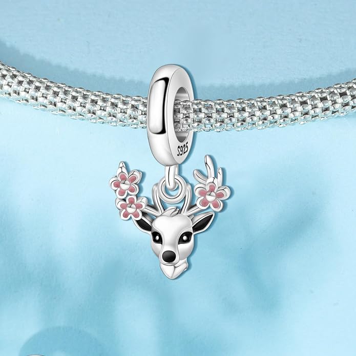 Cute Panda Animal 925 Sterling Silver Charms for Bracelets and Necklace Dangle Pendants Butterfly Elephant Dog Bead Jewelry Present for Women Family Friends