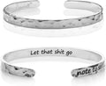 Carviell Engraved Cuff Bracelets for Women – Inspirational, Friendship, Love, Mom, Daughter, Sister, Christian, Graduation, Memorial & Wedding Gifts – 80+ Phrases – Stainless Steel, Gift-Ready
