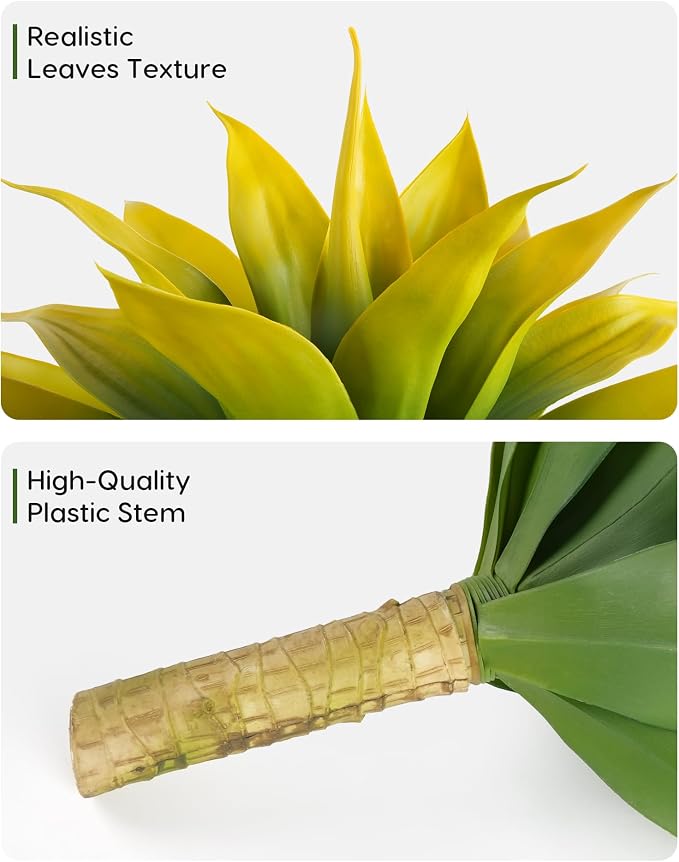 Velener Artificial Agave Plant Set, 28 Inch, Faux Aesthetic Plants - Image 3