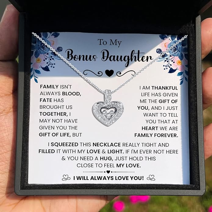 TRYNDI To My Daughter Necklace from Dad - Christmas Gifts for Daughter, Granddaughter, Daughter-In-Law, Women's Jewelry Gifts for Women Birthday, Valentine's Day, Mother's Day