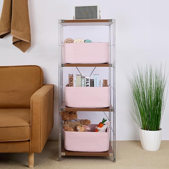 MiniArk Large Storage Baskets for Organizing, Baby Nursery, Toy Bins Box - Image 4