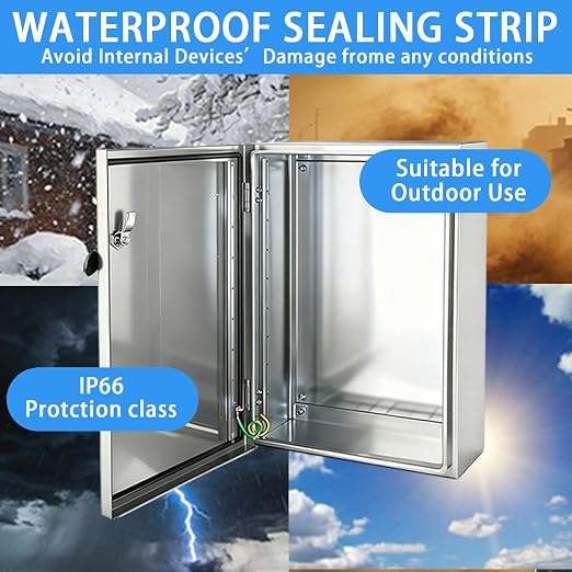 Electrical Enclosure 24x16x8, 304 Stainless Steel Enclosure IP66 Waterproof and - Image 7