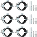 uxcell 6 Pcs Adjustable Pipe Bracket Clamp, 1-1/2" Wall Ceiling Mount Split by uxcell