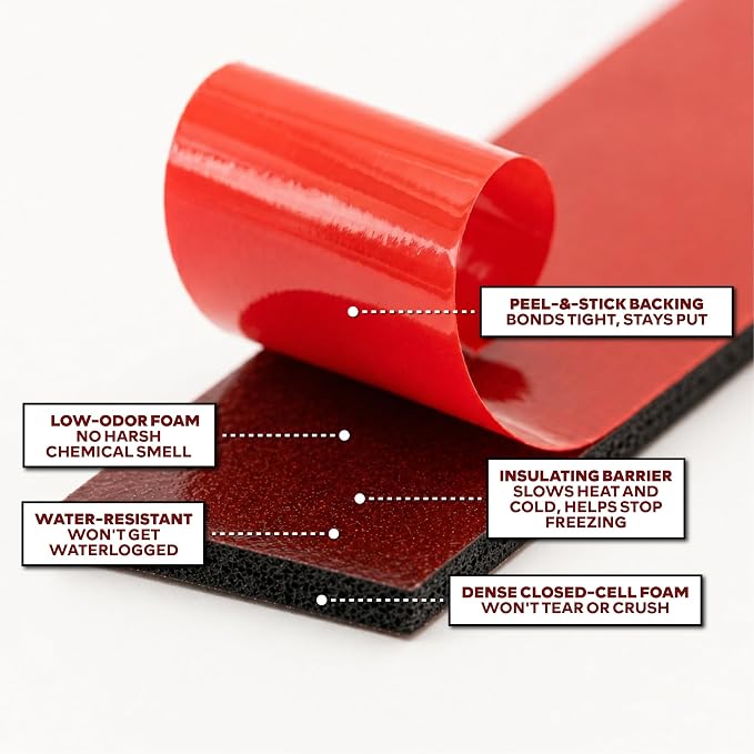 XFasten Foam Pipe Insulation Tape 4 Inch x 15 Feet Heavy-Duty AC Line - Image 4