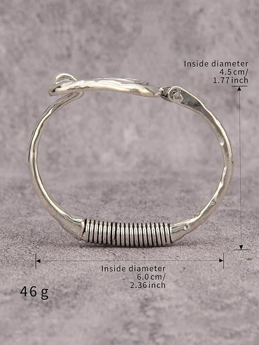 Gold Cuff Bracelet for Women Silver Beaded Bracelets Open Bangle Stackable Stretch Bead Bracelet Boho Jewelry Gifts for Wife Couple
