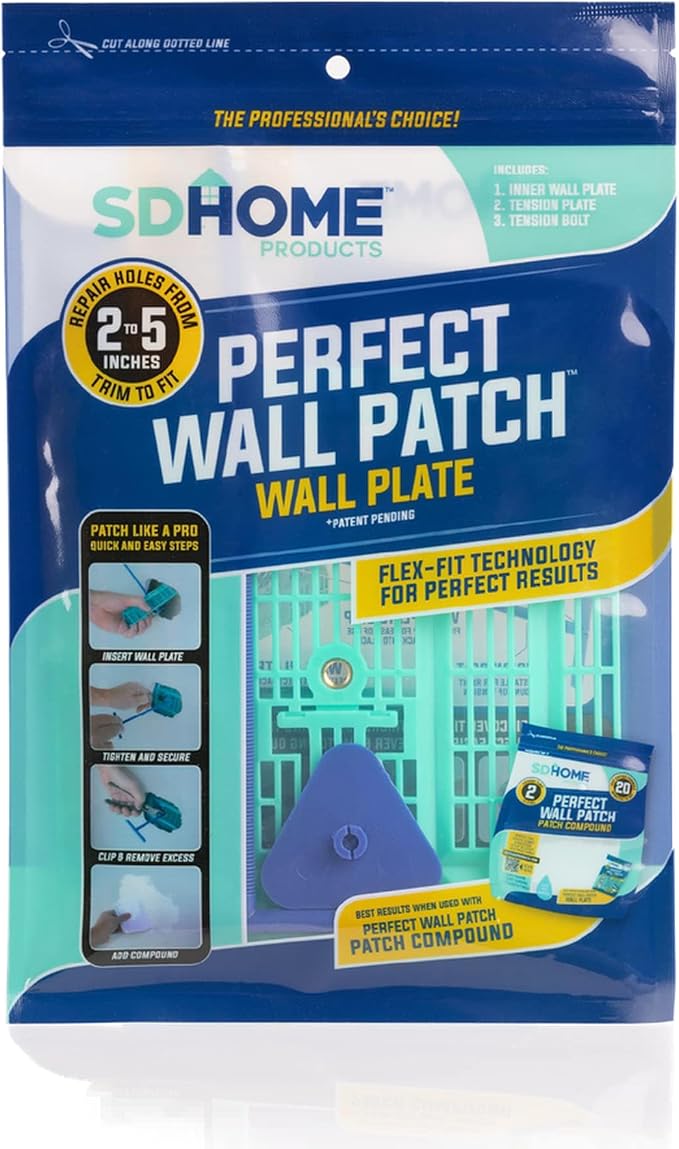 Wall Patch Repair Plate by SD Home, 2-5” Hole Repair Patch, Easy & Quick DIY by SDHomeProducts