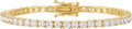KISPER Tennis Bracelet for Women - 24K White Gold or Gold Plated Round Cut AAAAA CZ, 3mm/4mm Width, Elegant Jewelry Gift, 6.5/7/7.5 Inch