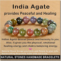 AD Beads Handmade Gemstone Stretch Elastic Bracelet Crystal Healing Reiki Nature's Beauty and Spiritual Essence Unisex