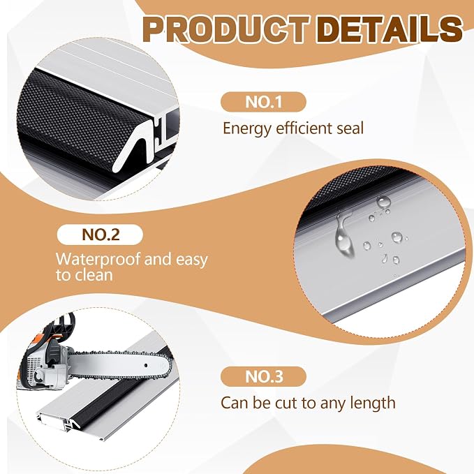 Tandefio 2 Pcs 4-9/16"x1"x36" Exterior Door Threshold Heavy Duty Aluminum - Image 3