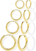 Small Gold Huggie Hoop Earrings Set for Women Men Hypoallergenic 14K Plated Stack Cartilage Earrings, Multiple Piercing Lightweight Mini Thin Cute Dainty Trendy Jewelry Set Christmas Gifts for Women