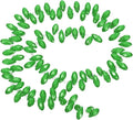 PATIKIL 2 Strands 180-190Pcs Teardrop Crystal Beads, 12x6mm Faceted Teardrop Briolette Horizontal Glass Beads Loose Bead for Bracelet Jewelry Making, Grass Green