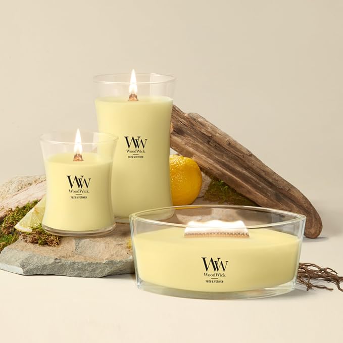 Woodwick Yuzu & Vetiver Ellipse Candle - Image 8