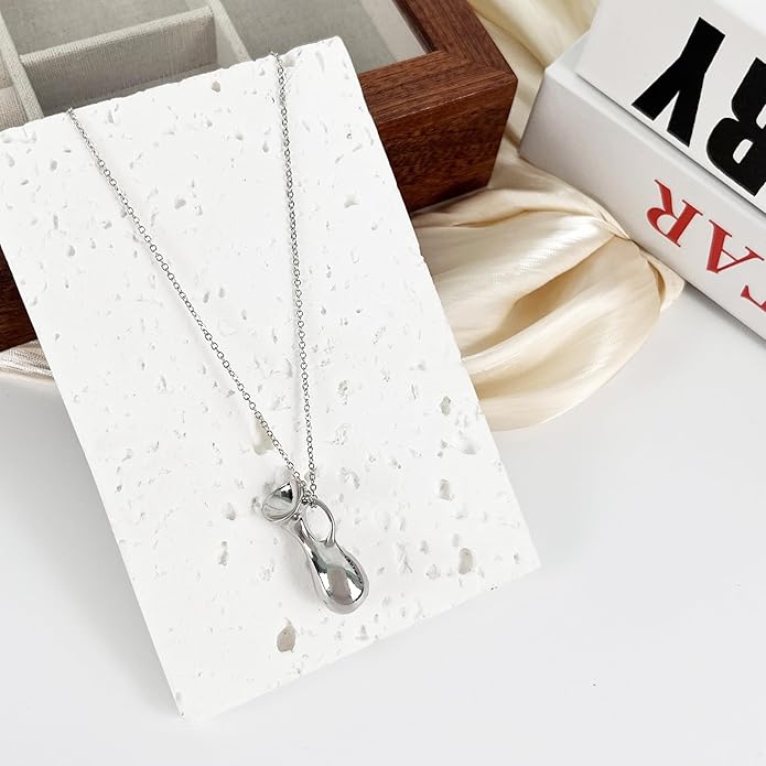 Snake Butterfly Necklace for Women Y2k Irregular Round Bead Pendant Women's Jewelry