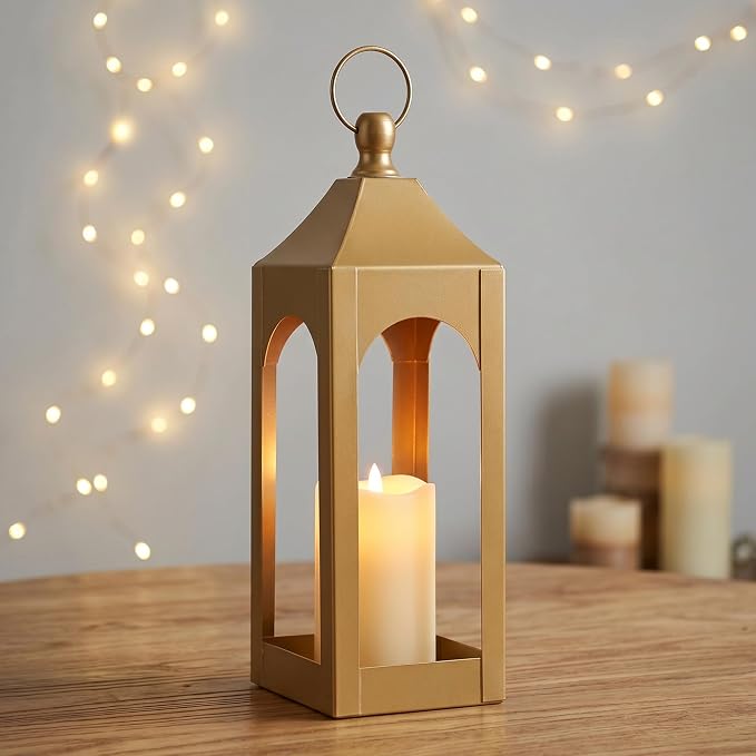 Modern Farmhouse Lantern Decor Metal Decorative Hanging Candle Lanterns | Ideal - Image 3