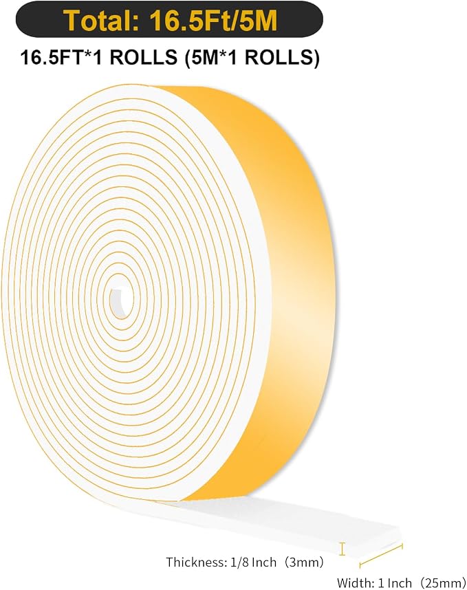 Weather Stripping Door Seal, High Density CR, 1 in x 1/8 in x 16.5Ft | Weather - Image 2