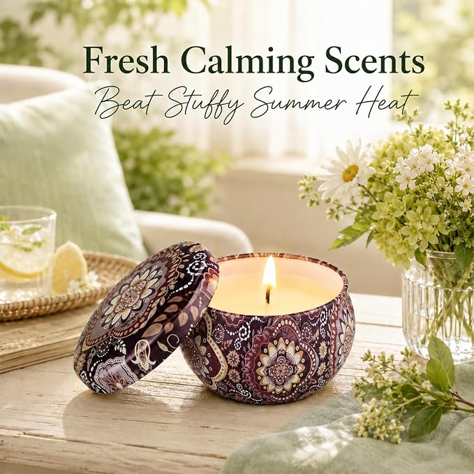 Scented Candles Gift Set for Women, 12 Pack | Natural Soy Wax, 300 Hrs Burning - Image 6
