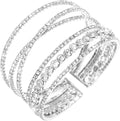 Rhinestone Bracelet for Women MultiLayer Crystal Cuff Bracelet Strand Layered Bracelet