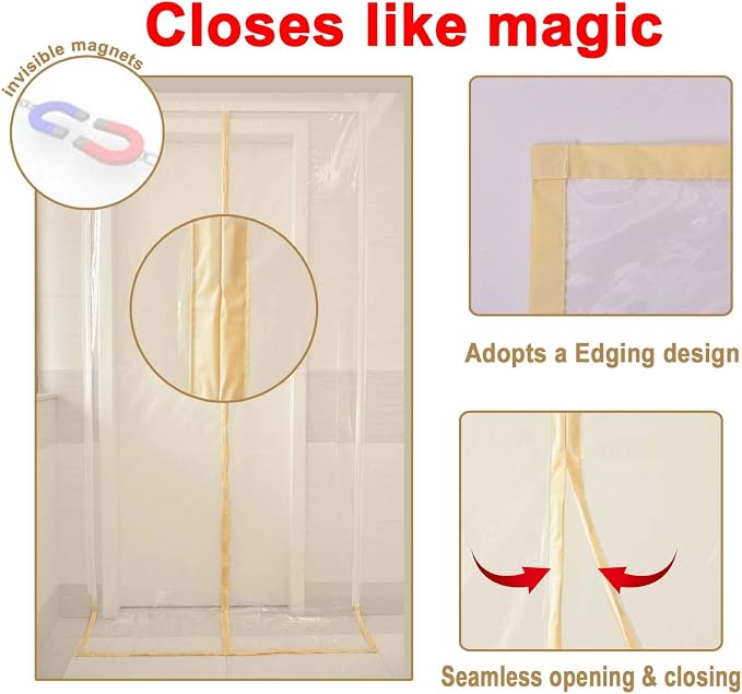 Magnetic Zippered Dust Barrier Door Cover - Image 3