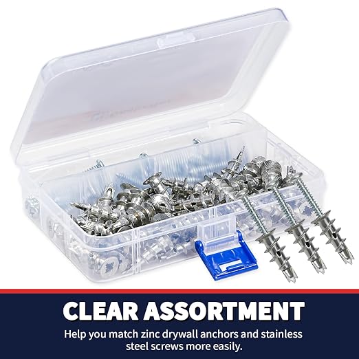 Drywall Anchors and Screws Kit, Heavy Duty Wall Anchors, 75 Lbs Hanging Mounting - Image 5