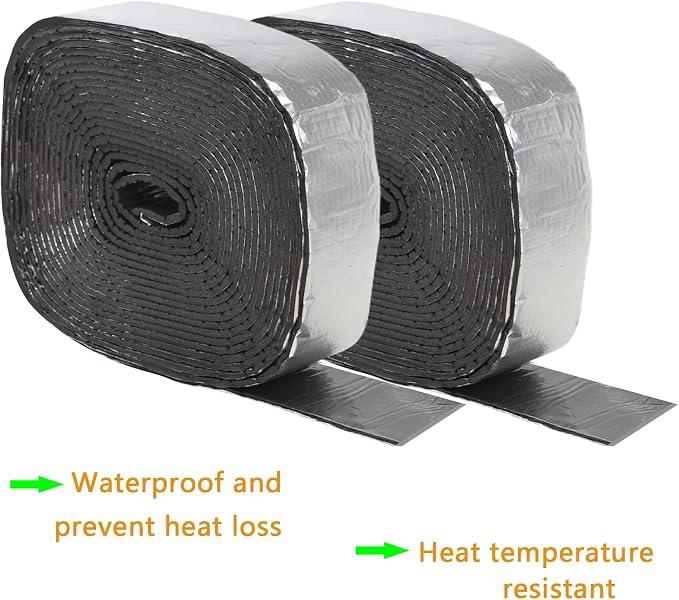 32.8 Ft x 3 Inch Pipe Wrap Insulation Tape, Self Adhesive Foam and Foiled - Image 3