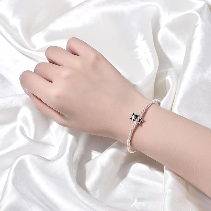 Cute Panda Animal 925 Sterling Silver Charms for Bracelets and Necklace Dangle Pendants Butterfly Elephant Dog Bead Jewelry Present for Women Family Friends