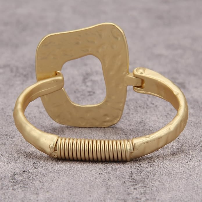 Gold Cuff Bracelet for Women Silver Beaded Bracelets Open Bangle Stackable Stretch Bead Bracelet Boho Jewelry Gifts for Wife Couple