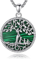 Vito 925 Sterling Silver Tree of Life Necklace for Women, Mother Tree Pendant for Mom Mother Necklace Mother's Day Jewelry Gift for Wife Grandma, 18/22 Inch Chain