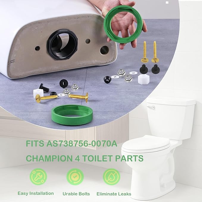 2 Pack 3'' Toilet Tank to Bowl Coupling Kit, Toilet Tank Repair Kit - Image 7