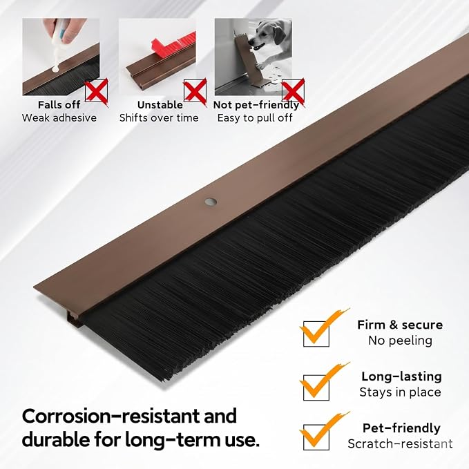 1 Set Garage Door Brush Seal, roll up door brush seal kit, - Image 4