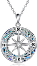 Compass Necklace Sterling Silver Celtic Knot Necklace Graduation Friendship Talisman Travel Necklace Inspirational Graduation Gift Jewelry Gifts for Women Girls