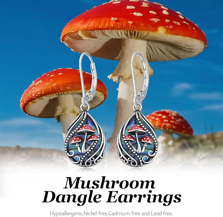 Animal Earrings 925 Sterling Silver Abalone Shell Dangle Drop Earrings Leverback Earrings Cute Animal Jewelry Gifts for Women Girlfriend