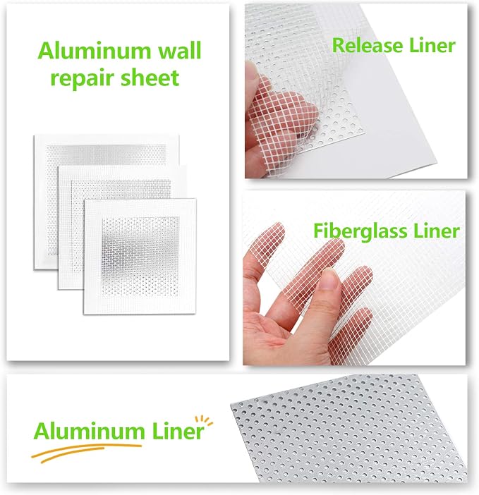 6pcs 4/6/8 Inch Drywall Repair Patch | Patch Mesh, Screen Patch Repair - Image 3