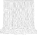 100 PCS White Bead Necklaces, 33" White Mardi Gras Beads, Christmas Beads Necklaces, 4th of July Beads Necklaces, Parade Throws Accessories for Christmas Independence Day New Year Party Favors