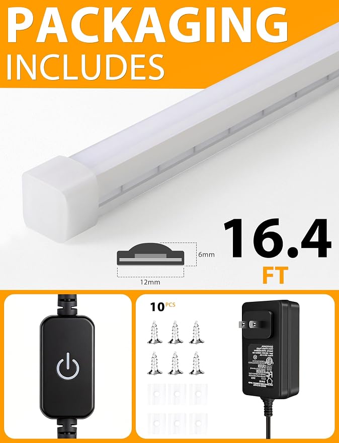 Lamomo LED Neon Lights, 12V Warm White Dimmable LED Strip Lights, 16.4ft/5m - Image 8