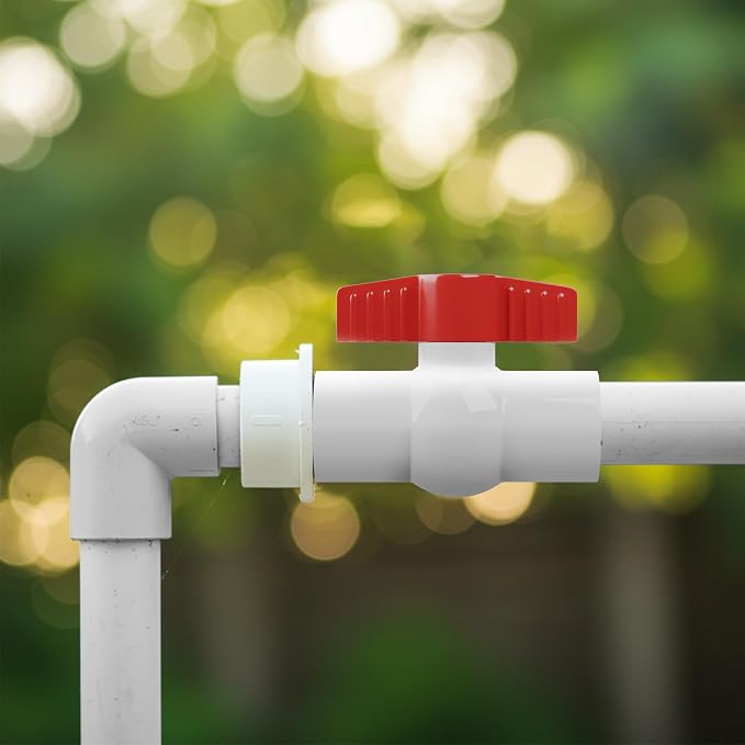 1-1/2 Inch PVC Ball Valve 6 Pack Fits 1.90" OD PVC Pipe | Heavy Duty PVC Shut - Image 7