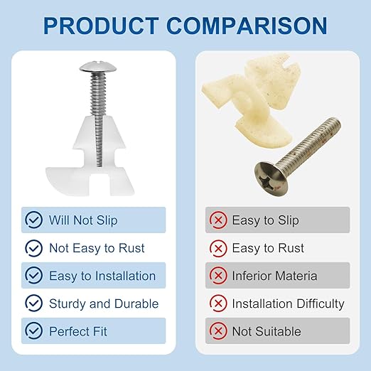 Toilet Seat Screws & Bolts for Kohler 1133024 Hardware Pack, Compatible - Image 2