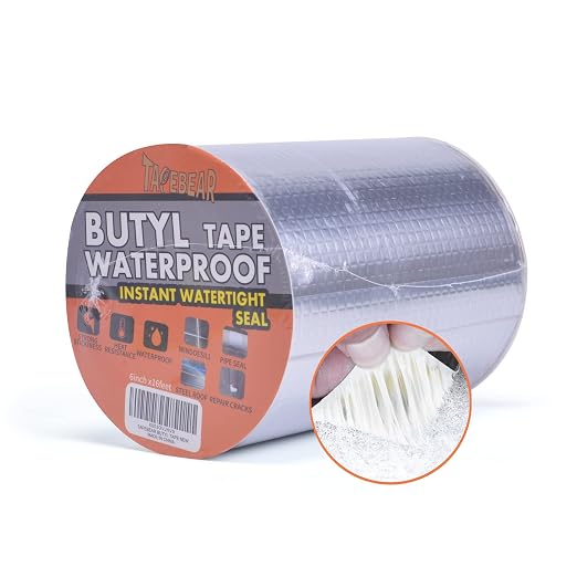 TAPEBEAR Butyl Tape Aluminum Waterproof Sealing Tape 6" x 16Feet | Sealant Tape by TAPEBEAR