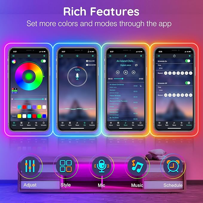 AILBTON 18m Smart Waterproof LED Neon Lights, Music Sync Color Changing - Image 7