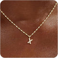 Initial Necklaces for Women,14K Gold Plated Necklaces, A-Z Letter Pendant Charm Necklace Trendy Dainty Hypoallergenic CZ Custom Personalized Name Necklace Gold Jewelry Birthday Christmas Gift for Her